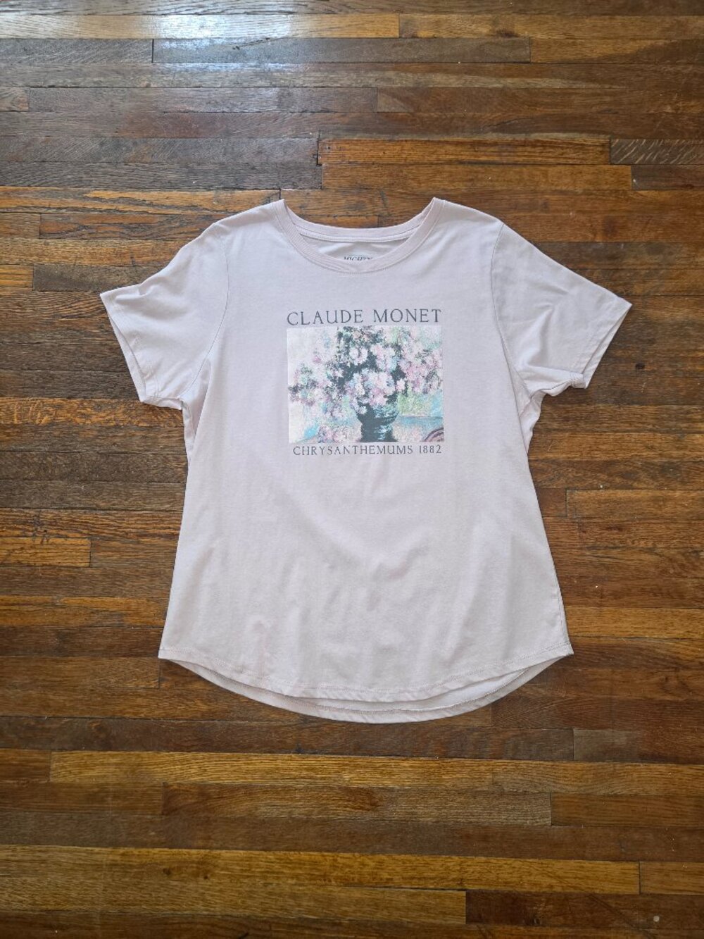 Claude Monet Pink Crew Neck Short Sleeve Tee Shirt